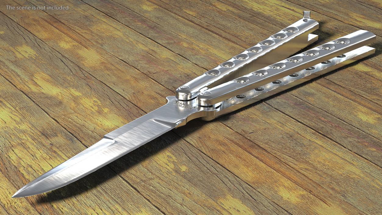 Manilla Folder Balisong Butterfly Knife 3D model