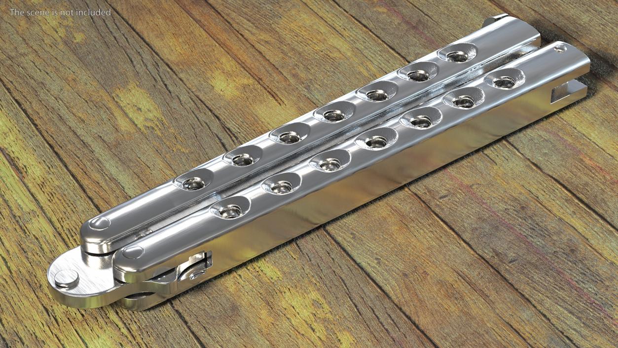 Manilla Folder Balisong Butterfly Knife 3D model