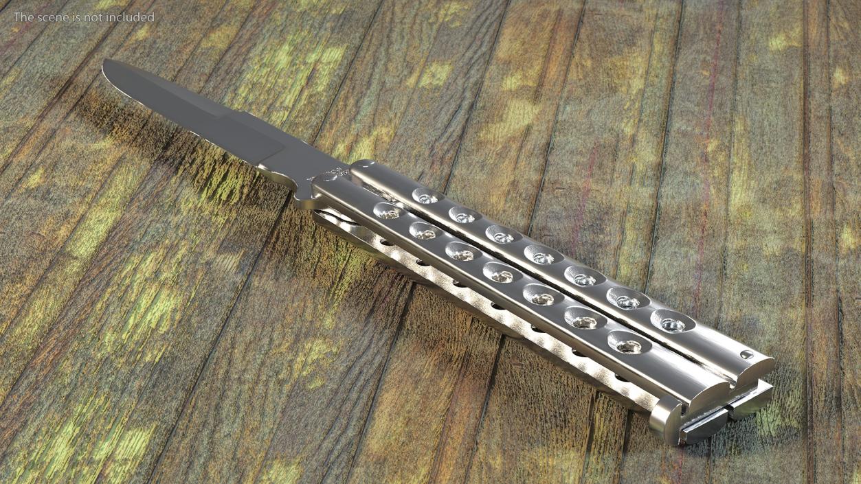 Manilla Folder Balisong Butterfly Knife 3D model