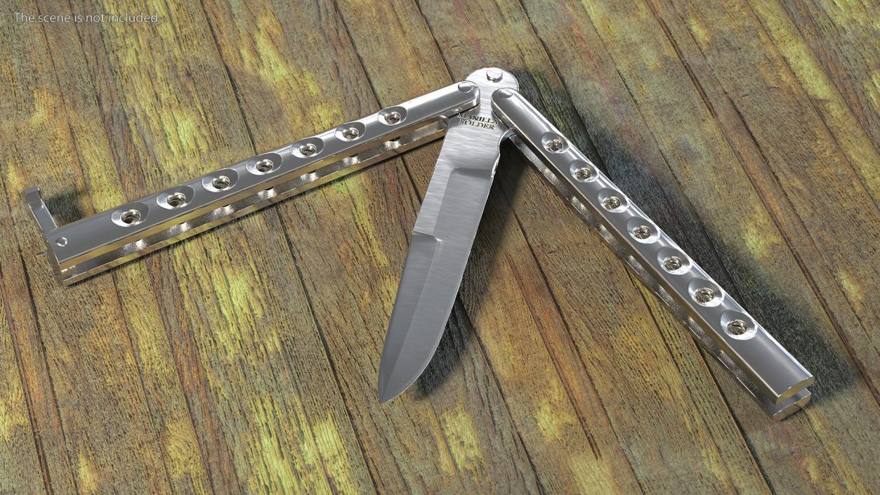 Manilla Folder Balisong Butterfly Knife 3D model