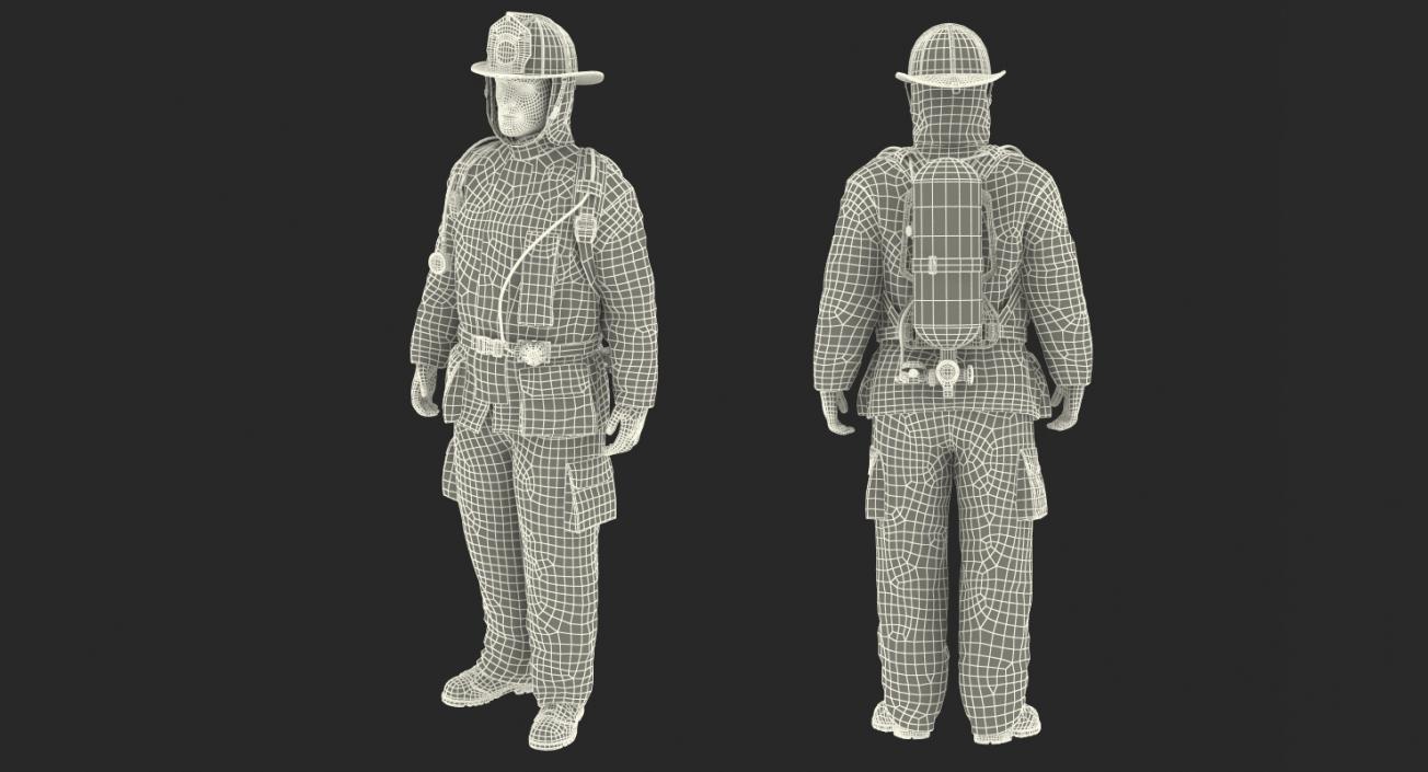 3D model Rigged Firefighters Collection