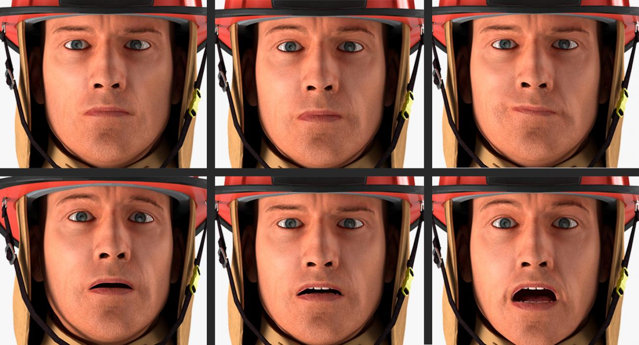 3D model Rigged Firefighters Collection