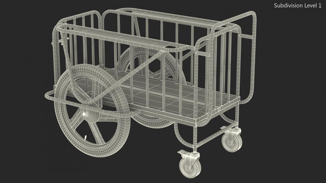 Medical Drugs Trolley Metal 3D