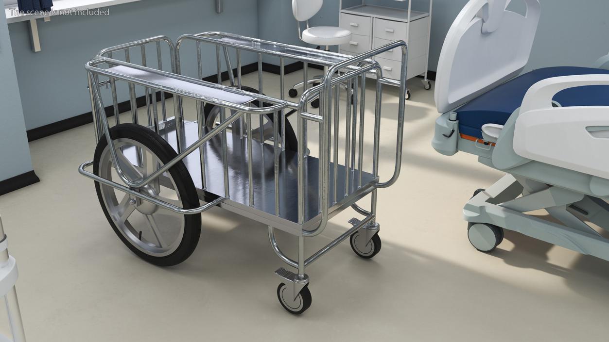 Medical Drugs Trolley Metal 3D