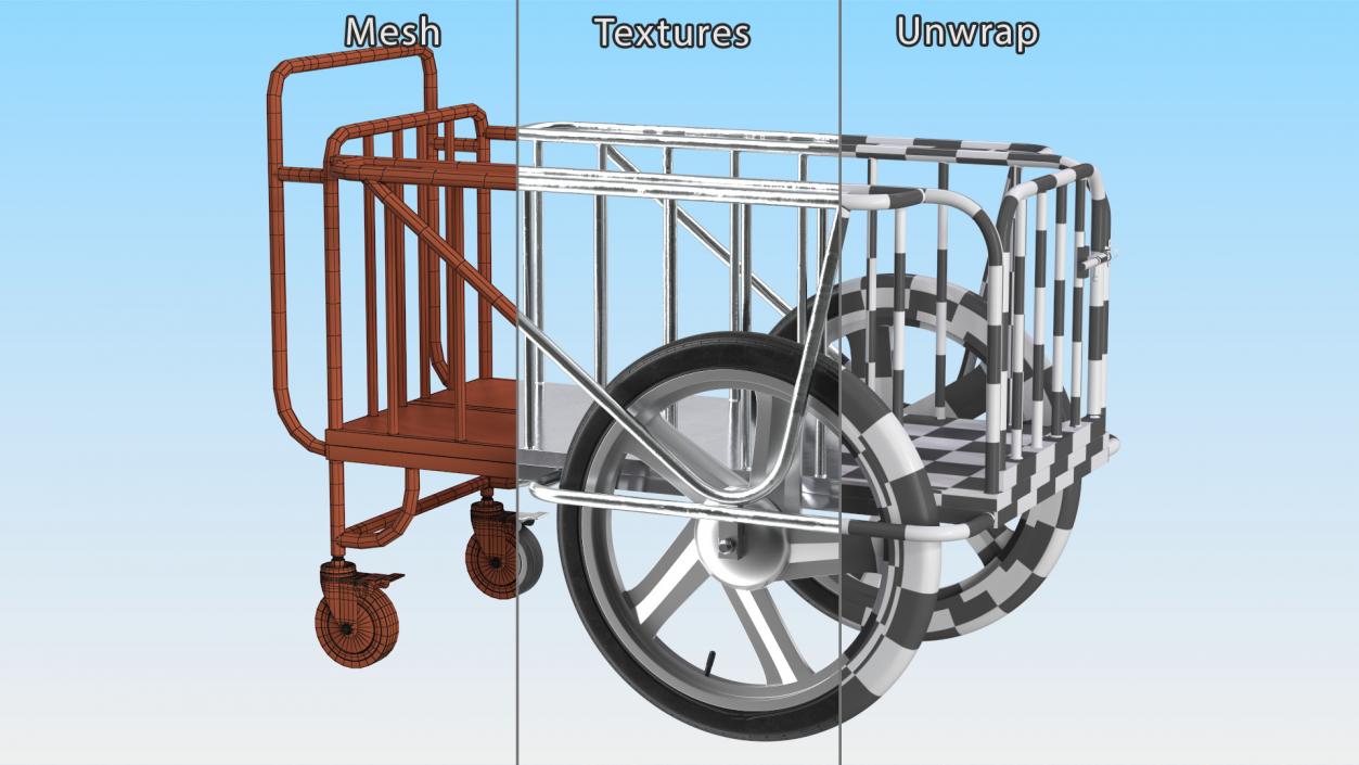 Medical Drugs Trolley Metal 3D