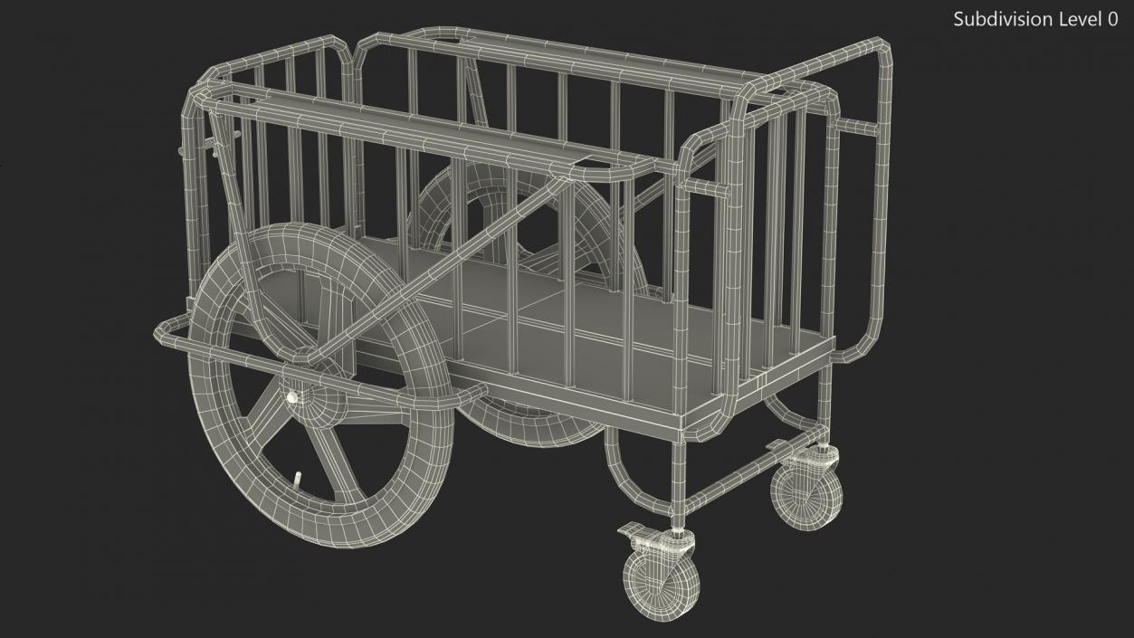 Medical Drugs Trolley Metal 3D