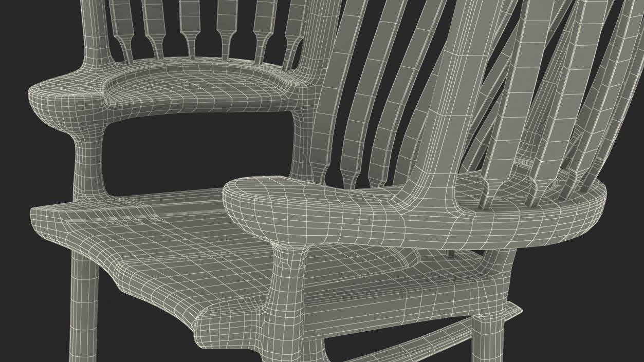 3D model Triple Rocking Chair