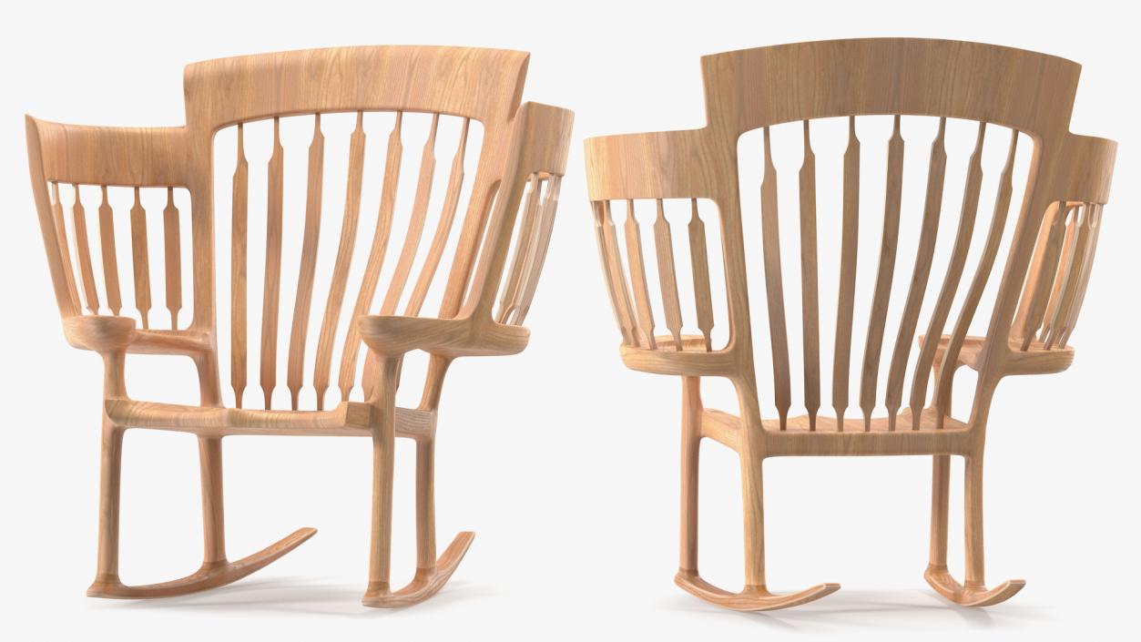 3D model Triple Rocking Chair