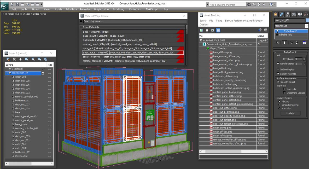 Construction Hoist Foundation 3D model