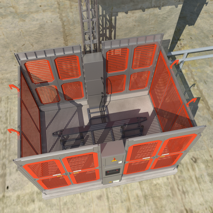 Construction Hoist Foundation 3D model