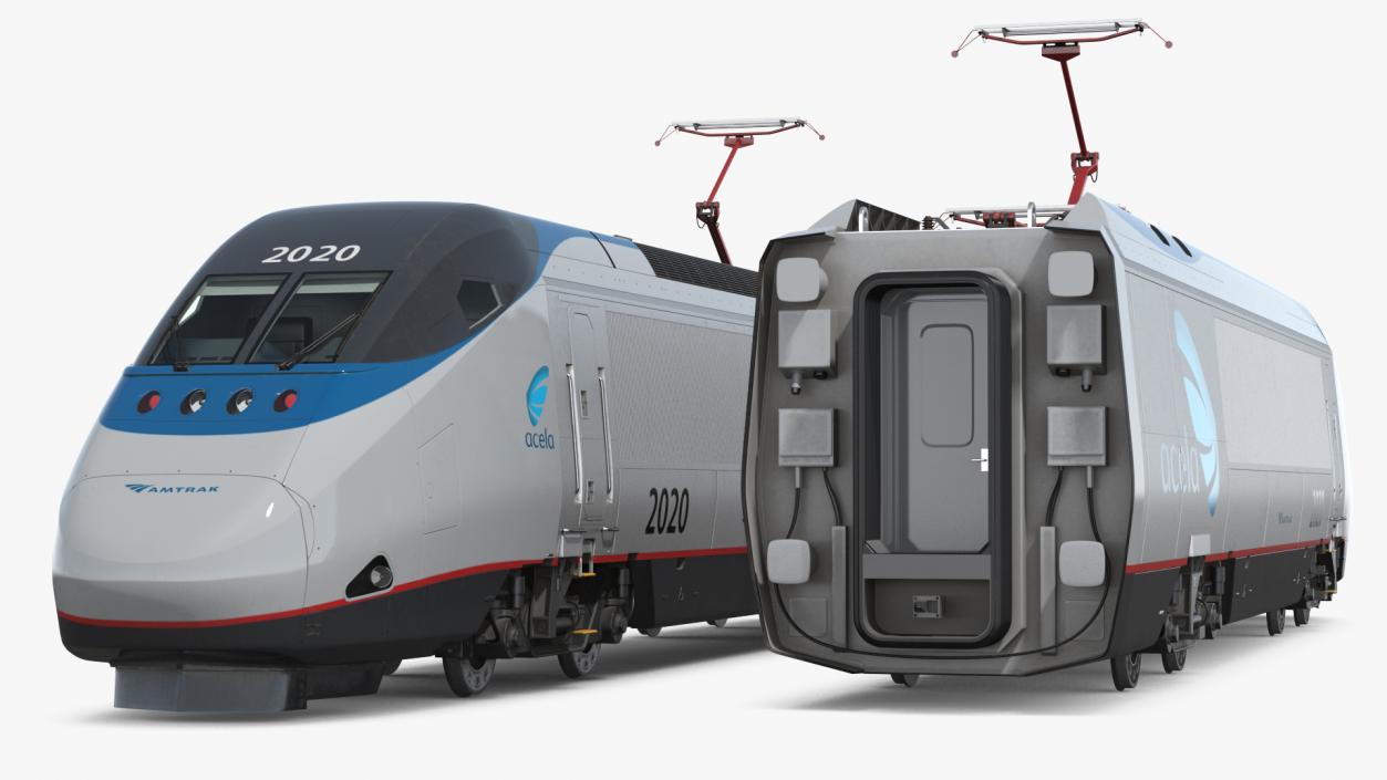 3D Amtrak Acela Express Locomotive