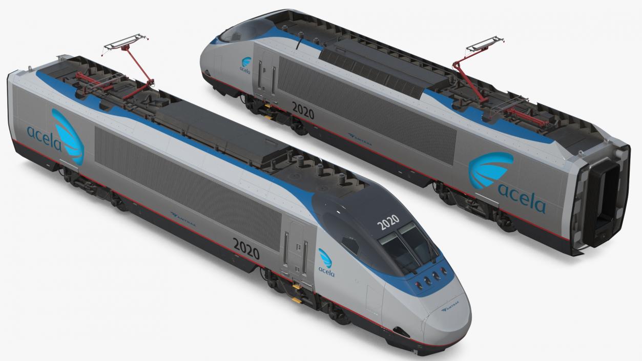 3D Amtrak Acela Express Locomotive