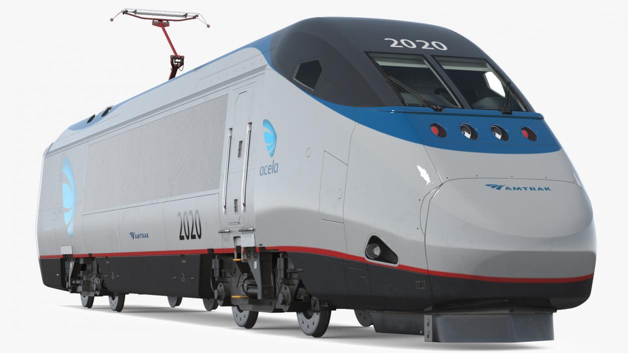 3D Amtrak Acela Express Locomotive