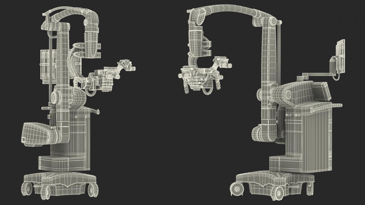 3D Surgical Microscope Rigged