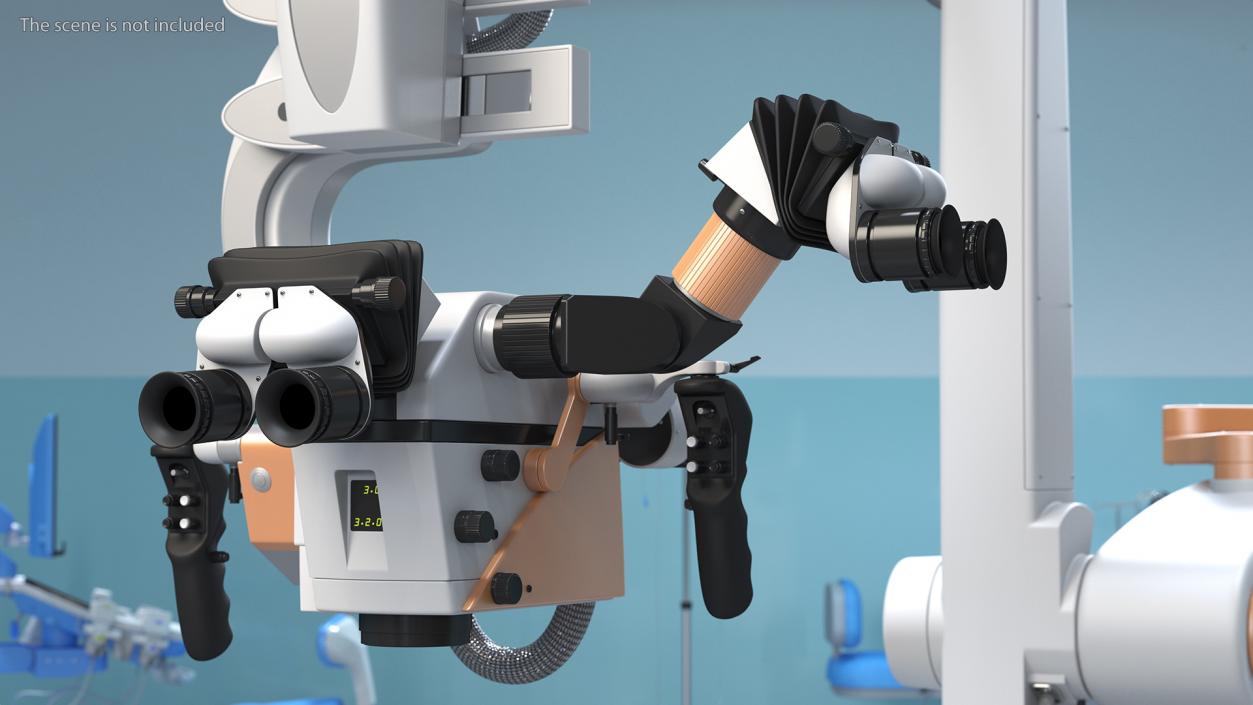 3D Surgical Microscope Rigged