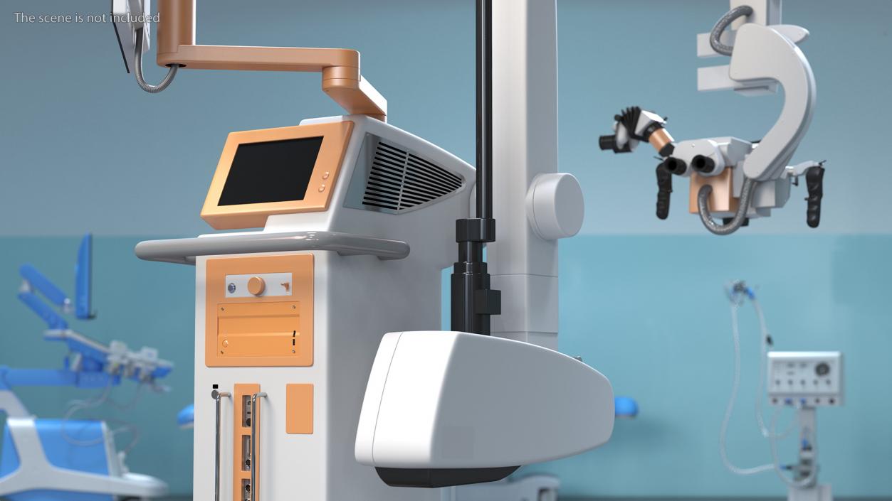 3D Surgical Microscope Rigged