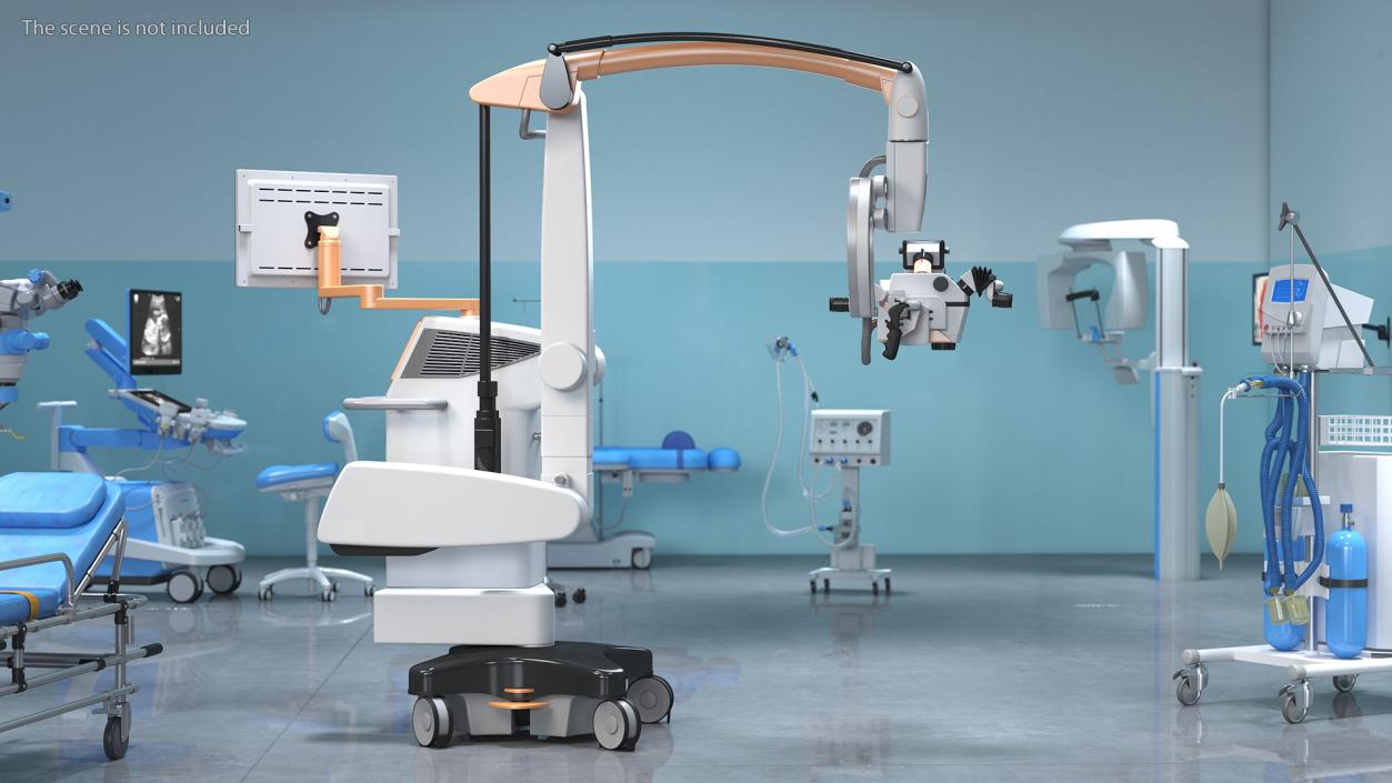 3D Surgical Microscope Rigged