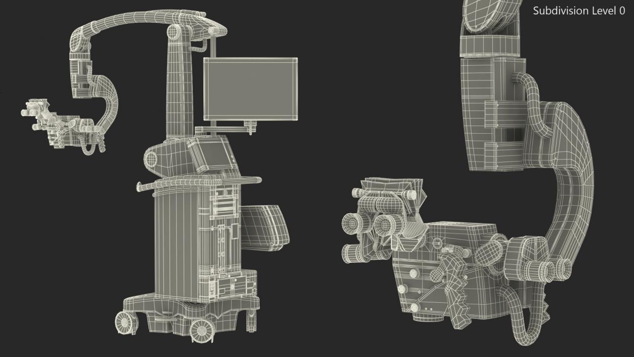 3D Surgical Microscope Rigged