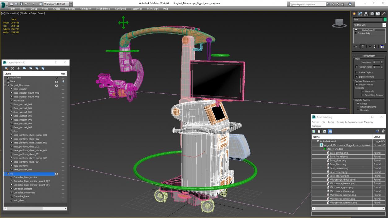 3D Surgical Microscope Rigged