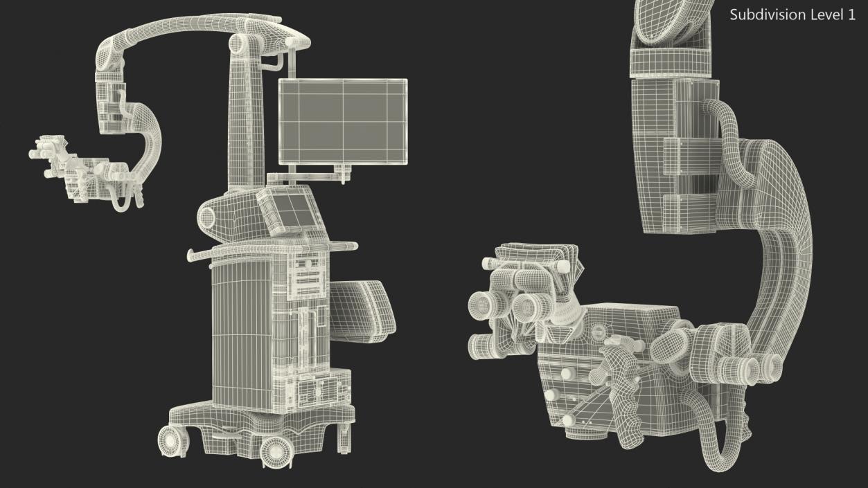 3D Surgical Microscope Rigged