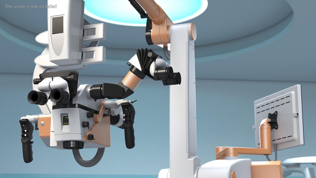 3D Surgical Microscope Rigged