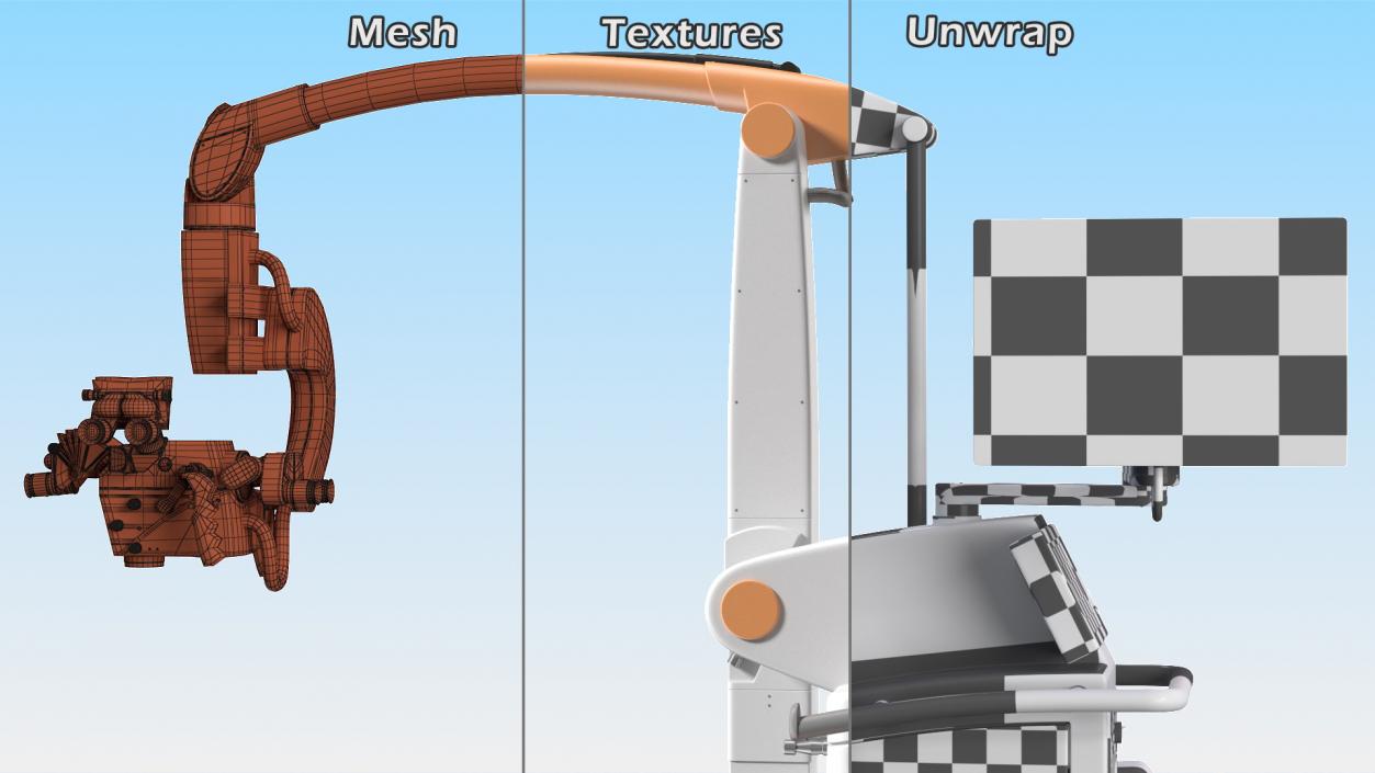 3D Surgical Microscope Rigged