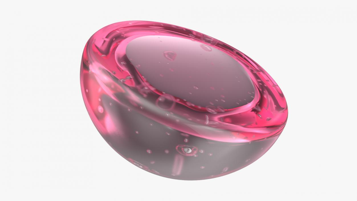 3D Pink Gel Drop model