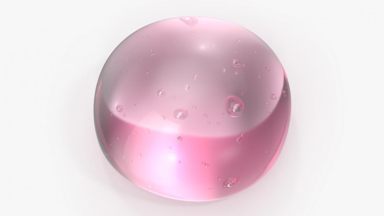 3D Pink Gel Drop model