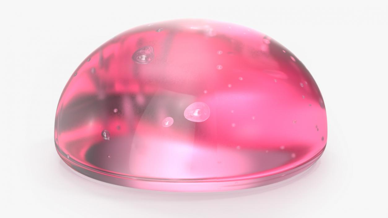 3D Pink Gel Drop model