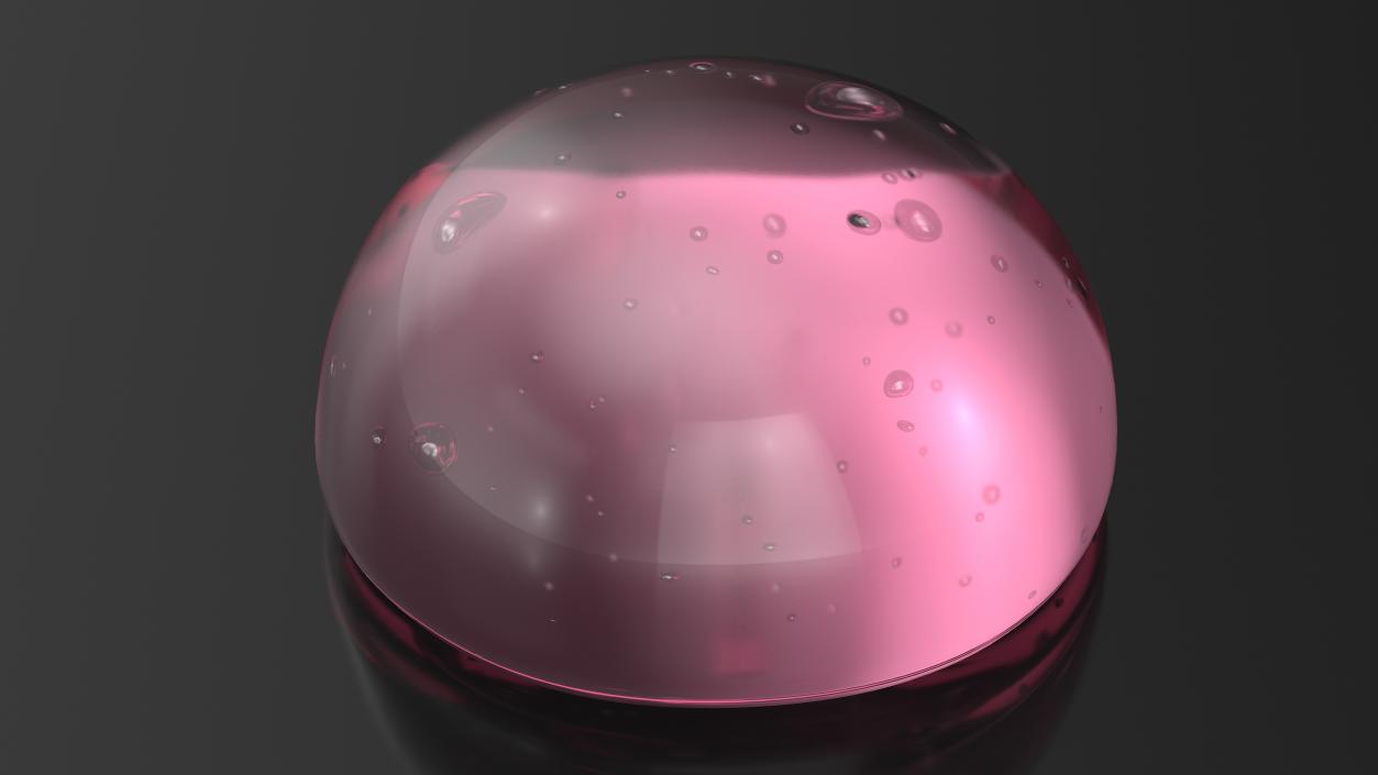 3D Pink Gel Drop model