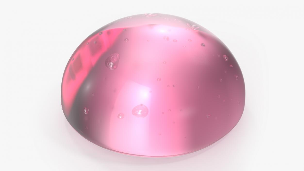 3D Pink Gel Drop model