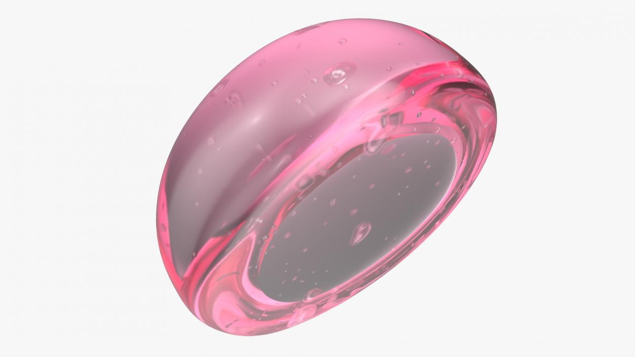 3D Pink Gel Drop model