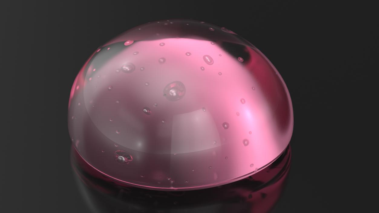 3D Pink Gel Drop model