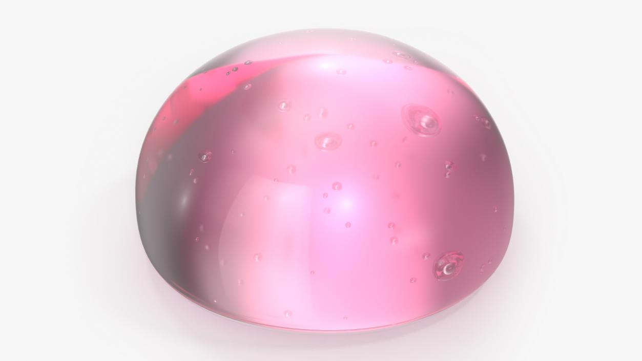 3D Pink Gel Drop model