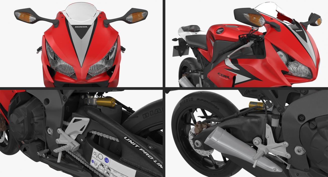 New Honda CBR1000RR Fireblade SP 2016 Rigged 3D model