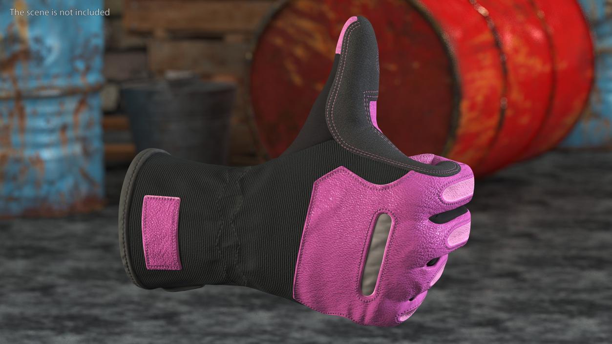 Heavy Duty Safety Gloves Thumbs Up 3D model