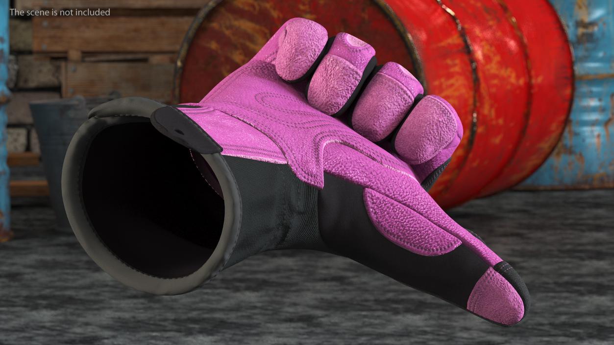 Heavy Duty Safety Gloves Thumbs Up 3D model