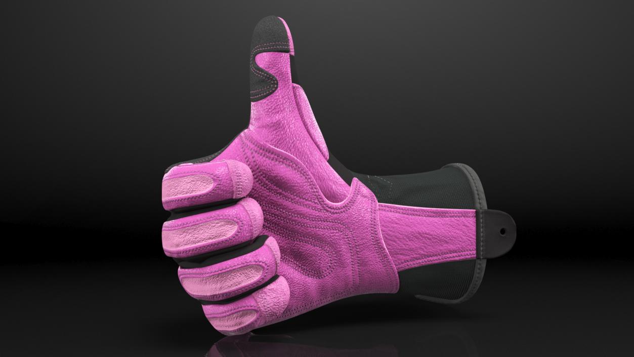 Heavy Duty Safety Gloves Thumbs Up 3D model