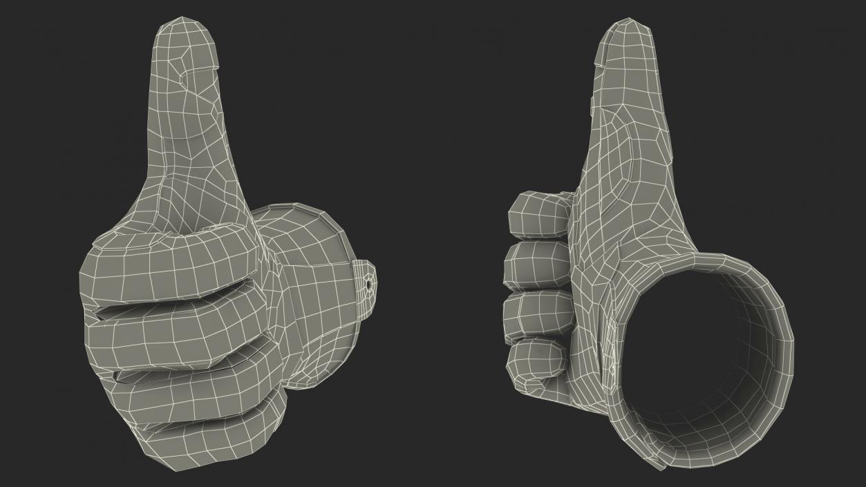 Heavy Duty Safety Gloves Thumbs Up 3D model