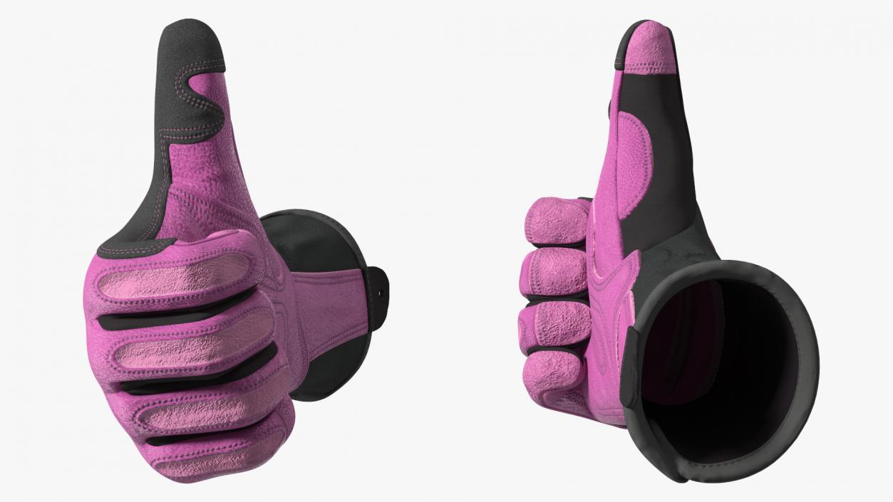 Heavy Duty Safety Gloves Thumbs Up 3D model