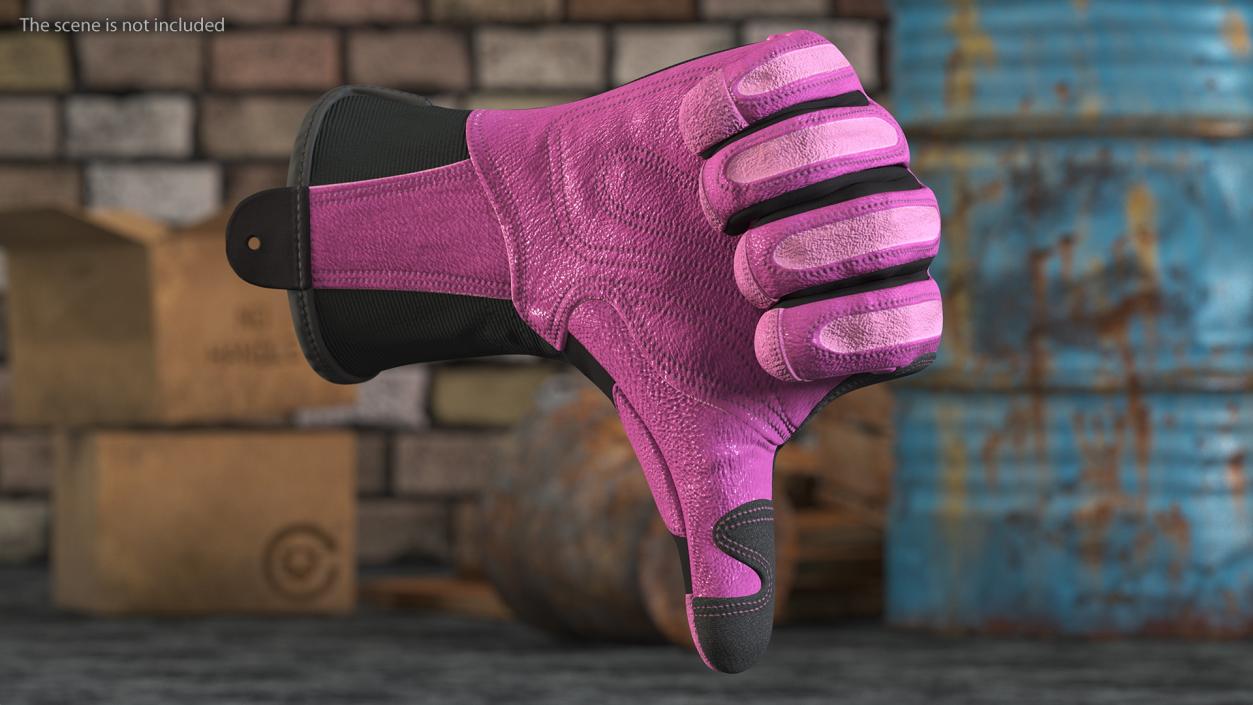 Heavy Duty Safety Gloves Thumbs Up 3D model