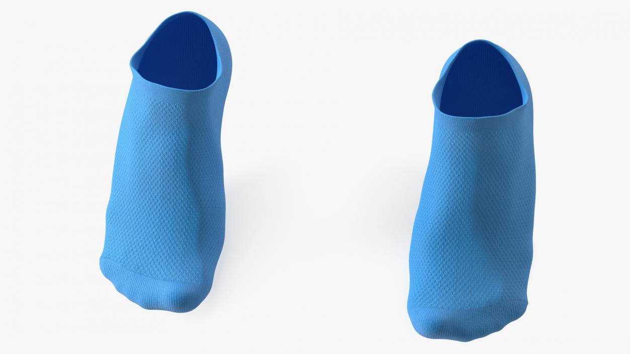 3D Socks Blue on The Foot Standing Toes