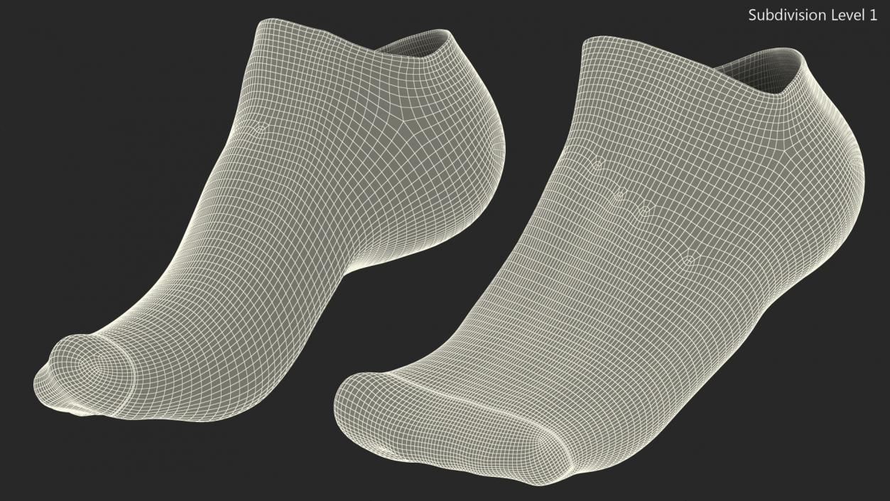 3D Socks Blue on The Foot Standing Toes