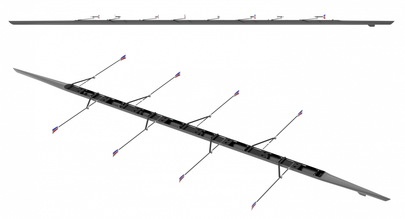 3D Sweep Eight Rowing model