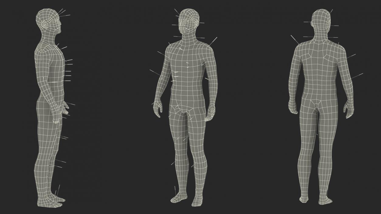 Male Acupuncture Mannequin on the Couch 3D model