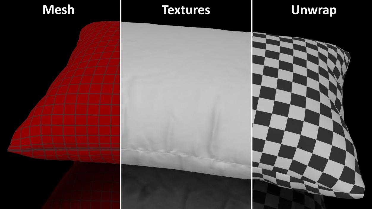 3D model Bed Pillow 70cm