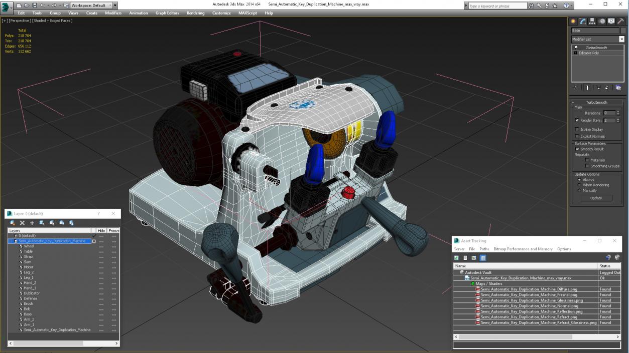 3D Semi Automatic Key Duplication Machine model