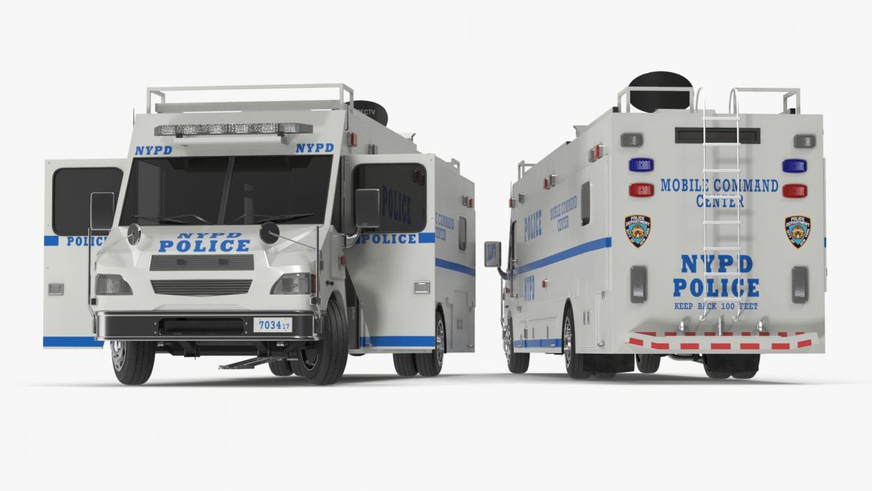 NYPD ASPCA Mobile Command Center Rigged 3D model