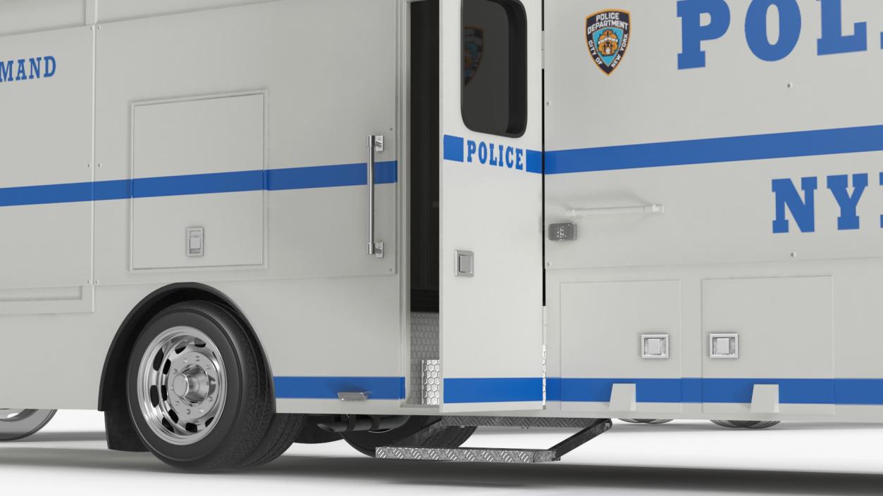 NYPD ASPCA Mobile Command Center Rigged 3D model