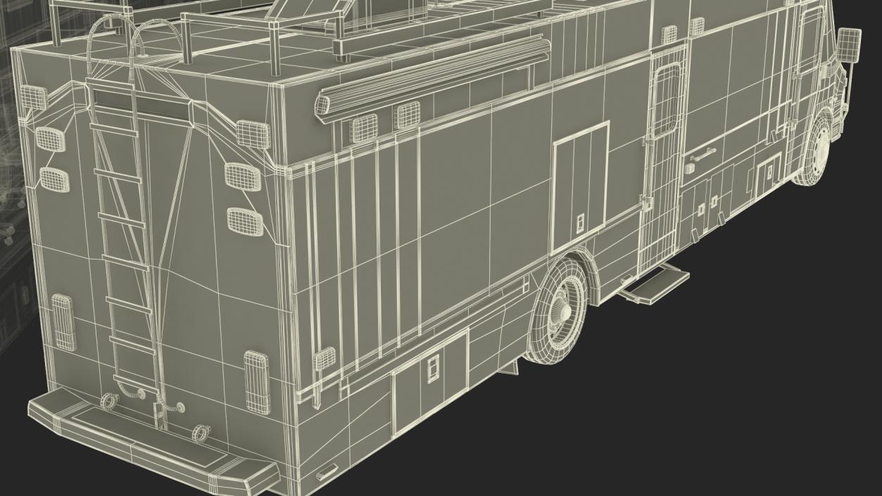 NYPD ASPCA Mobile Command Center Rigged 3D model